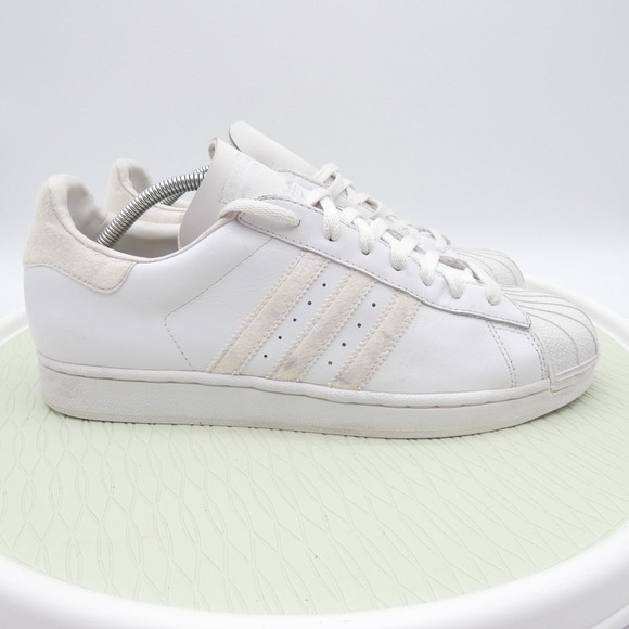 Adidas La Marque Aux 3 678208 Mens 12 Athletic Shoes White Leather Sneakers - Picture 3 of 11